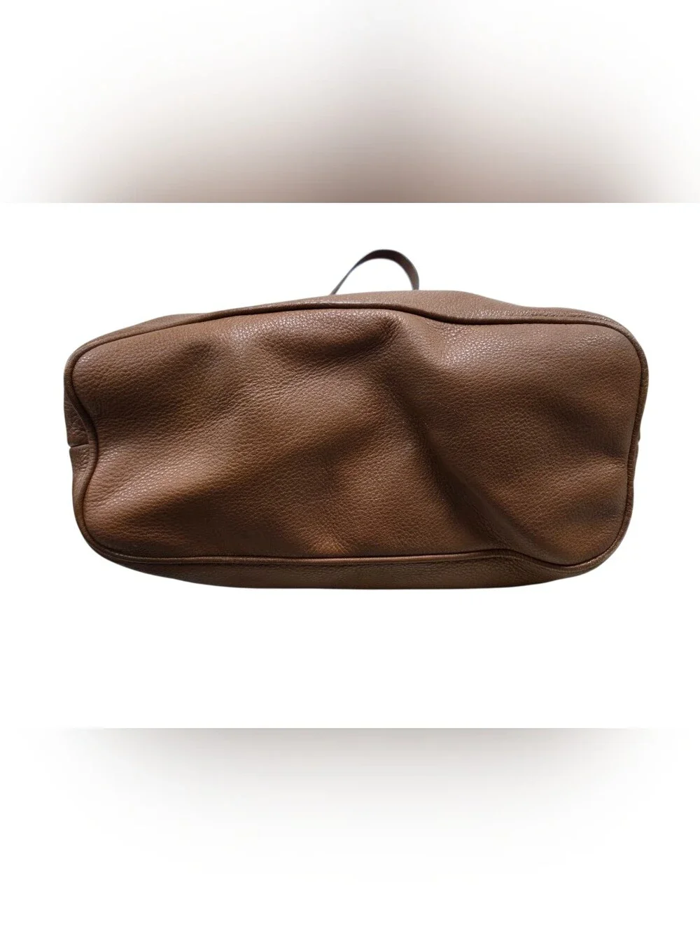 Michael Kors Frankie Cognac Pabbled Leather Shoulder Bag